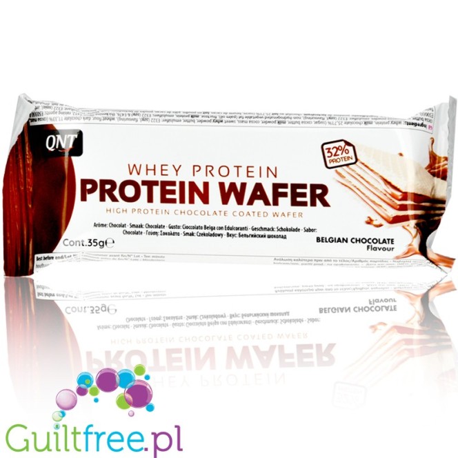QNT Protein Wafer Belgian Chocolate - wafelek proteinowy 32% białka