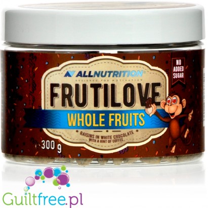 AllNutrition FrutLOVE - rodzynki w białej czekoladzie z nutą kawy, bez dodatku cukru