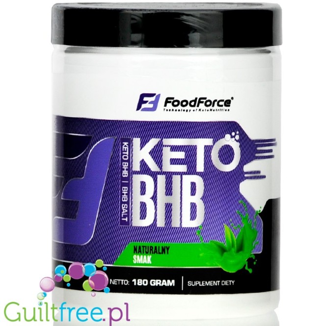 FoodForce Keto BHB Natural - ketony bez słodzików i aromatów, 4 x sole beta-hydromaślanu