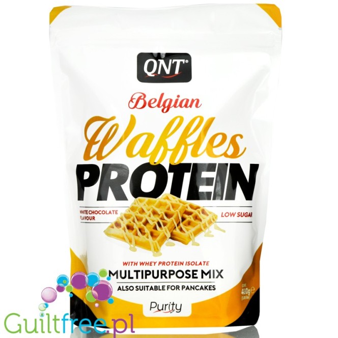 QNT Belgian Waffles Protein White Chocolate - mix z WPI do belgijskich gofrów proteinowych, smak Biała Czekolada