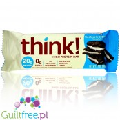Think! Cookies & Creme - baton proteinowy 20g białka & 0g cukru