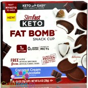 SlimFast Keto Fat Bomb Snack Cup, Coconut Cream Dark Chocolate 14 cups (8.4 oz)