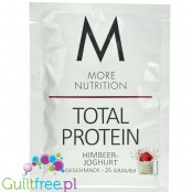 More Nutrition Total Protein Himbeer-Joghurt kazeina z WPC i laktazą, smak Malina & Jogurt