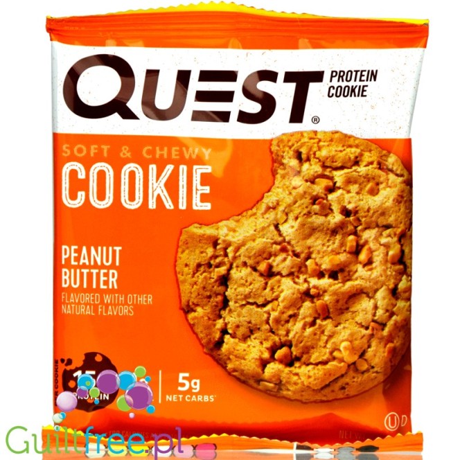 Quest Protein Cookie Peanut Butter - ciastko proteinowe z masłem orzechowym