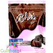 Asher's Chocolates, Dark Chocolate Raspberry Jellies - czekoladki bez cukru z galaretką malinową