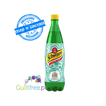 Schweppes Slimline Ginger Ale - carbonated low-calorie citrus drink with natural ginger extract