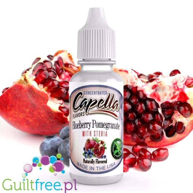 Capella Blueberry Pomegranate (Stevia) - skoncentrowany aromat spożywczy bez cukru i bez tłuszczu, ze stewią