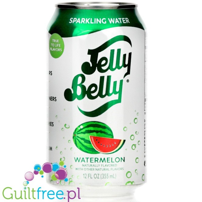 Jelly Belly Sparkling Water, Watermelon - naturalna woda smakowa bez cukru i słodzików