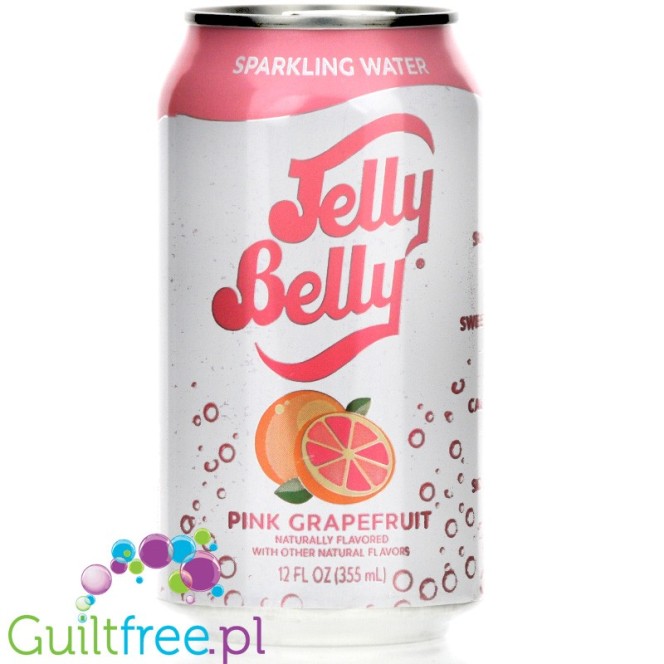 Jelly Belly Sparkling Water, Pink Grapefruit - naturalna woda smakowa bez cukru i słodzików