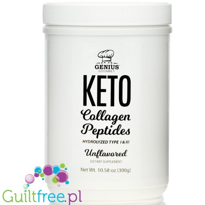 Genius Gourmet Keto Collagen Peptides - peptydy kolagenowe 100% I i III bez aromatów i słodzików