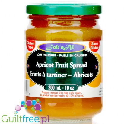 Jok n Al Low Calorie Fruit Spread, Apricot 10 oz.