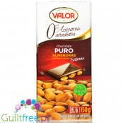 Valor sugar free dark chocolate 52%, with almonds sweetened with with stevia