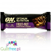 Optimum Fruit & Nut Crisp Bar, Peanut & Raisin - baton proteinowy w czekoladzie z granolą orzechowo-rodzynkową