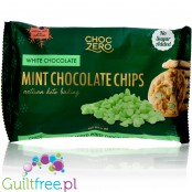 Choc Zero Monkfruit Mint & White Chocolate Chips - Krople białej czekolady z miętą, bez cukru i erytrolu