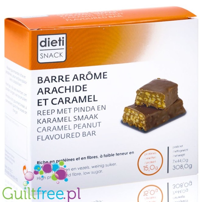 Dieti Snack Caramel Peanut - proteinowy baton karmelowy z orzechami ziemnymi 15g białka