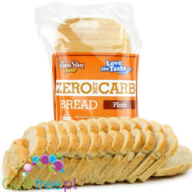 ThinSlim Zero Carb Bread, Plain - proteinowo-błonnikowy keto chleb bez węglowodanów 45kcal