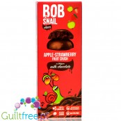 Bob Snail Choco Apple Strawberry Crush - fruit snacks in stevia milk chocolate