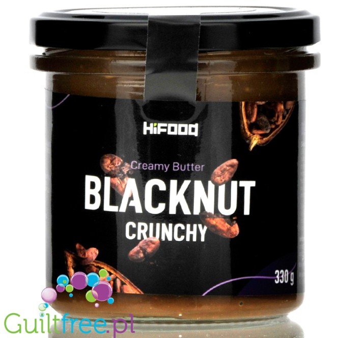 HiFood BlackNut Crunchy - chocolate & peanut no added sugar spread