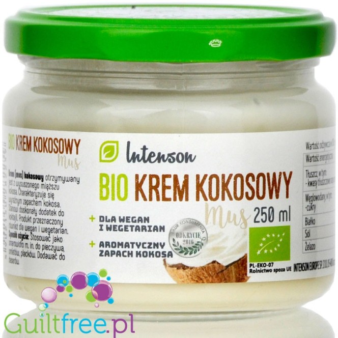 Intenson BIO coconut mousse 100% without sugar and sweeteners