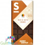Sweet Switch Milk Chocolate Salted Caramel - mleczna czekolada bez dodatku cukru z solonym karmelem