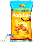Paddies Cheesetastic gluten free protein crispy snack with cheese dip filling