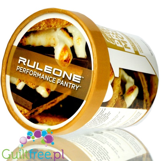 RuleOne R1 Easy Protein Mousse Campfire S'mores, high protein dessert mix, 20g protein
