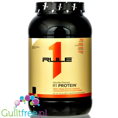Rule1 R1 Protein Naturally Flavored, Vanila Crème, 25g protein in just 100kcal