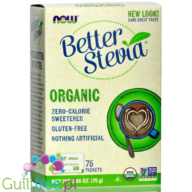 Better Stevia Organic, słodzik stewia 75 saszetek