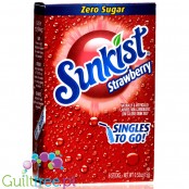 Sunkist Strawberry Singles to Go - saszetki bez cukru, napój instant, Truskawka