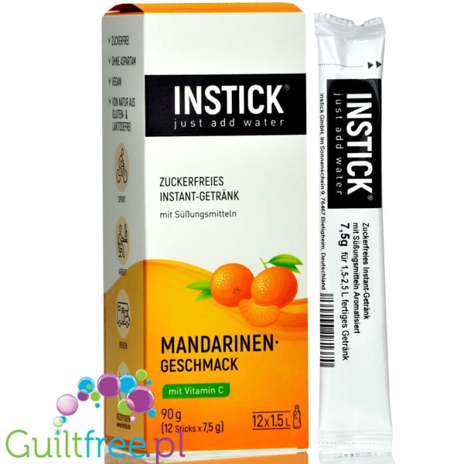 InStick Mandarin - rozpuszczalna saszetka smakowa do napoi bez cukru, Mandarynka