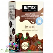 InStick Chocolate - rozpuszczalna saszetka smakowa do deserów inapoi bez cukru, 12 saszetek na 0,5L, Czekolada