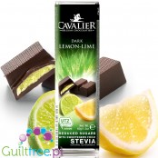 Cavalier Stevia Dark Chocolate Lemon & Lime - ciemna czekoladka bez dodatku cukru z nadzieniem cytrynowym z limonką