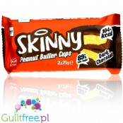 Skinny Food Dark Chocolate Peanut Butter Cups - wegańskie miseczki z ciemnej czekolady bez dodatku cukru z masłem orzechowym