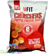 UFIT Crunchers Thai Sweet Chilli Crisps - wegański chipsy proteinowe 50% mniej tłuszczu