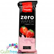 Prozis Zero Wafer Strawberry - wafelek bez dodatku cukru w ciemnej czekoladzie z proteinowym kremem truskawkowym