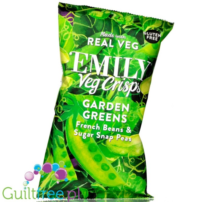 Emily Veg Crisps Spring Green French Broad Beans, Edamame & Snap Peas 80g