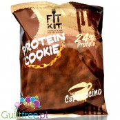 FitKit Protein Cookie Cappuccino - ciastko proteinowe bez cukru w polewie czekoladowej