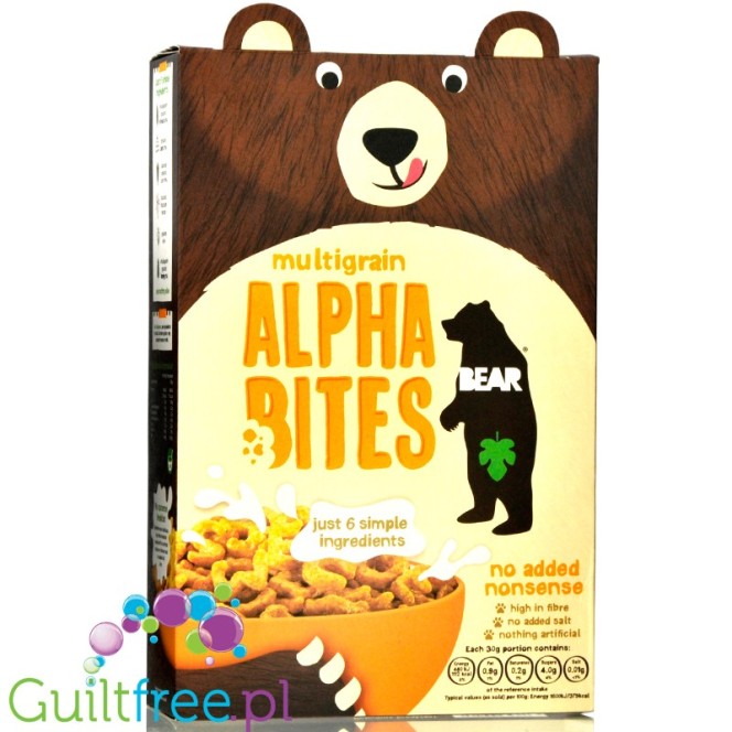 Bear Multigrain Alpha Bites - wieloziarniste płatki śniadaniowe bez dodatku cukru