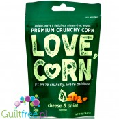 Love Corn Crunchy Corn Cheese & Onion - chrupiąca kukurydza w wegańskiej posypce serowo-cebulowej