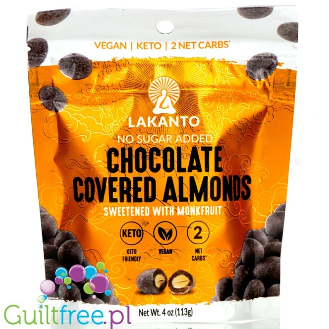 Lakanto Chocolate Covered Almonds - migdały w ciemnej czekoladzie z monk fruit