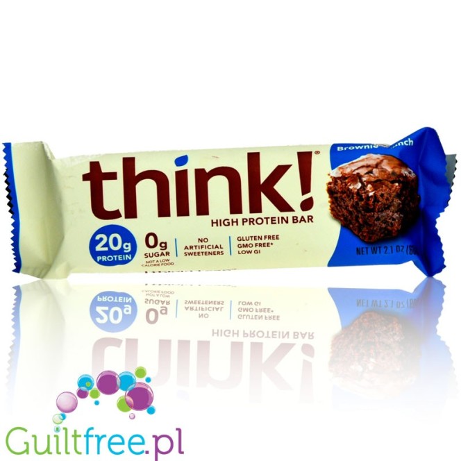 Think! Brownie Crunch - naturalny baton proteinowy bez cukru