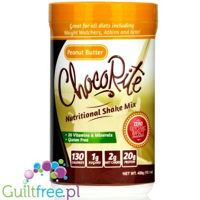 Chocolite Protein, Peanut Butter - Shake proteinowy Masło Orzechowe 0,41kg 
