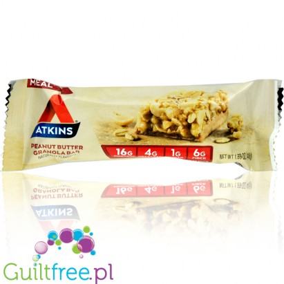 Atkins Meal Peanut Butter Granola baton niskocukrowy bez maltitolu 16g białka