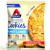 Atkins Snack Protein Cookie, Peanut Butter - niskowęglowodanowe ciastka proteinowe
