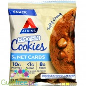 Atkins Snack Protein Cookie, Double Chocolate Chip - niskowęglowodanowe ciastka proteinowe