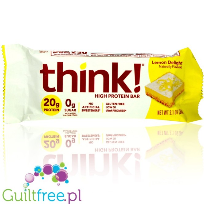 Think! White Chocolate Dipped Lemon Delight protein bar