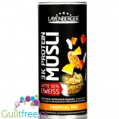 Layenberger Protein Müsli Tropical Mix - protein breakfast cereals 50% protein, Papaya, Passion fruit & Pineapple