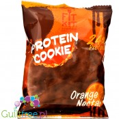 FitKit Protein Cookie Orange Nectar - ciastko proteinowe bez cukru w polewie czekoladowej
