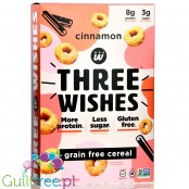 Three Wishes Grain Free Cereal, Cinnamon - low-carb gluten-free breakfast cereals with monk fruit