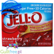Jell-O Strawberry low fat sugar free jelly, Strawberry flavor